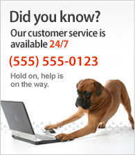 Our customer service is available 24/7. Call us at (555) 555-0123.